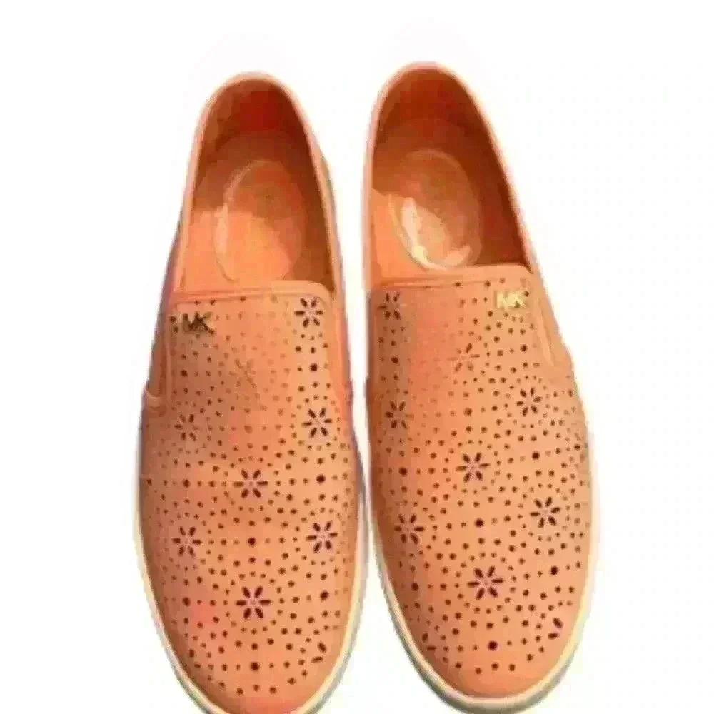 Michael Kors Kane leather perforated sneakers